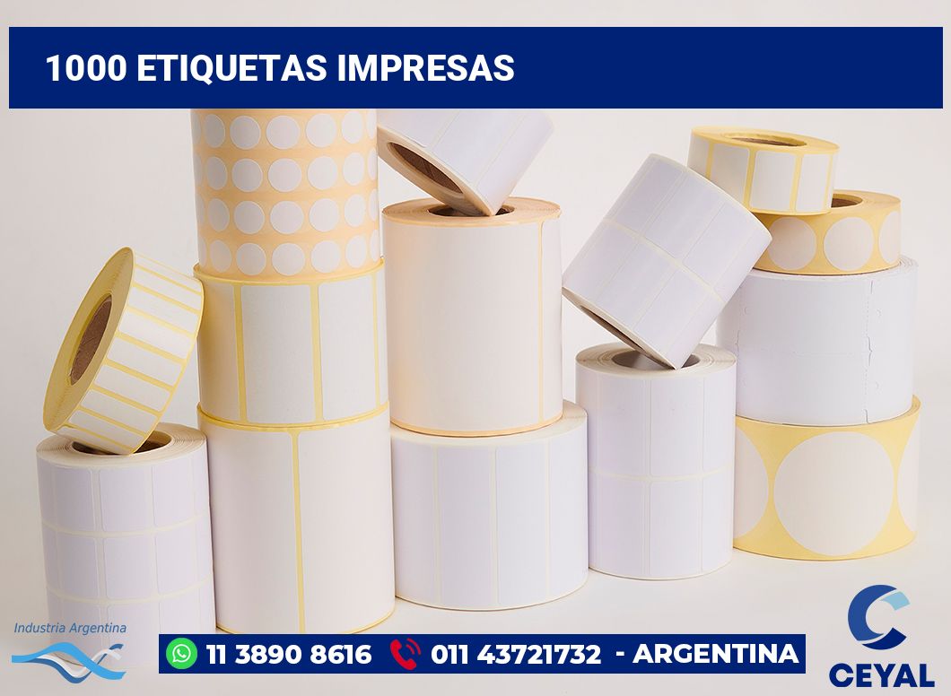 1000 Etiquetas impresas