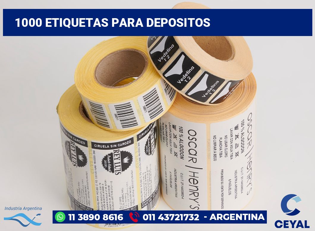 1000 Etiquetas para depositos