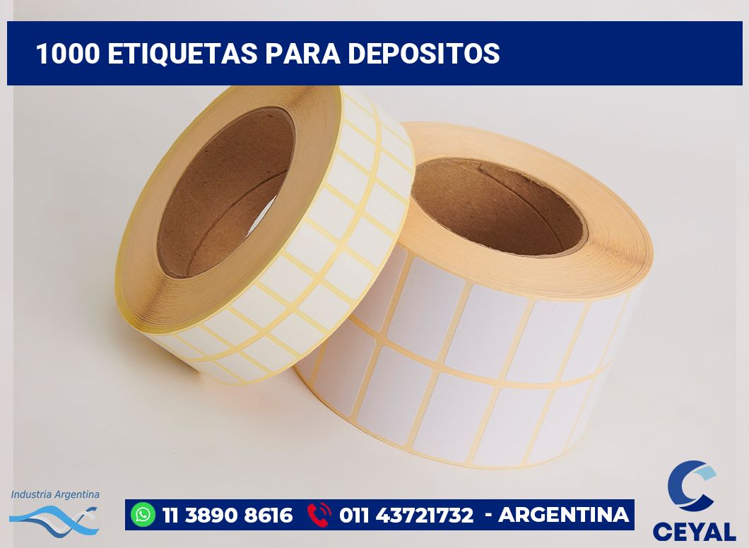 1000 Etiquetas para depositos
