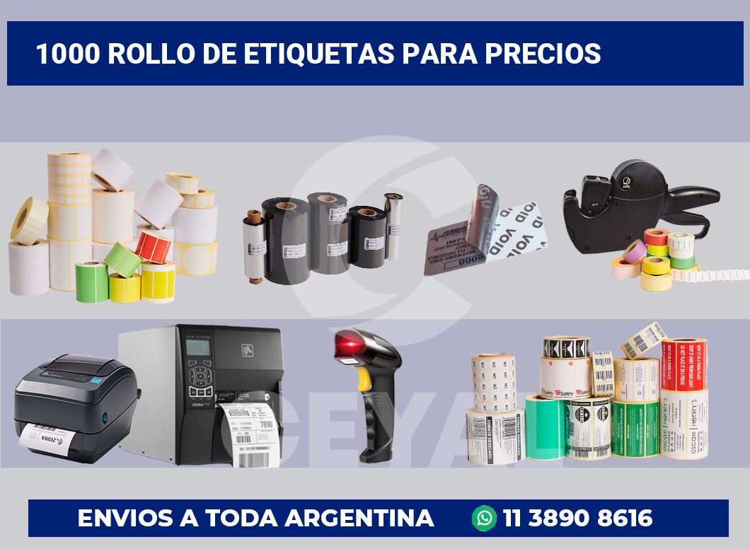 1000 Rollo de etiquetas para precios