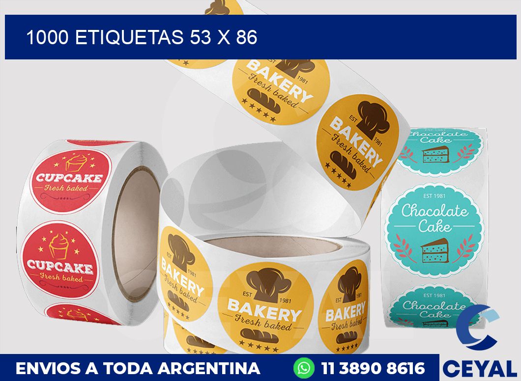 1000 etiquetas 53 x 86