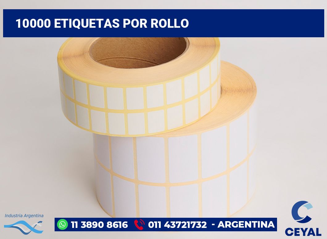 10000 Etiquetas por rollo
