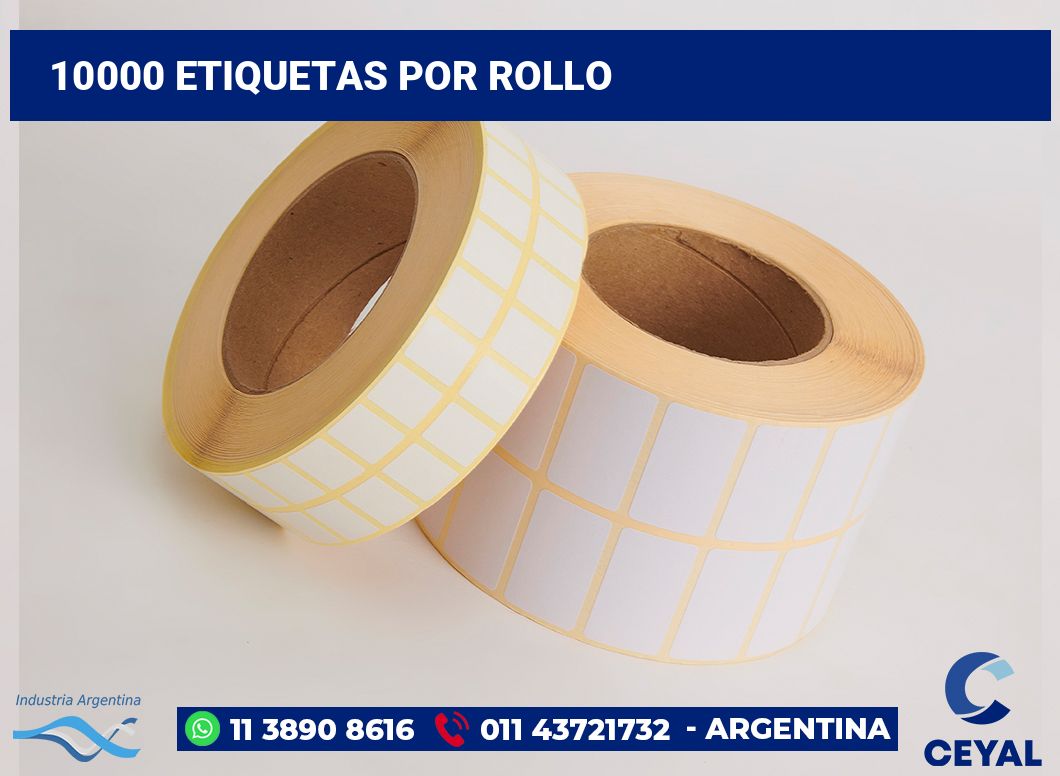 10000 Etiquetas por rollo