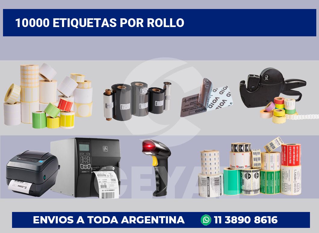 10000 Etiquetas por rollo
