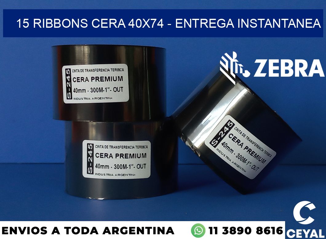 15 Ribbons cera 40x74 - entrega instantanea