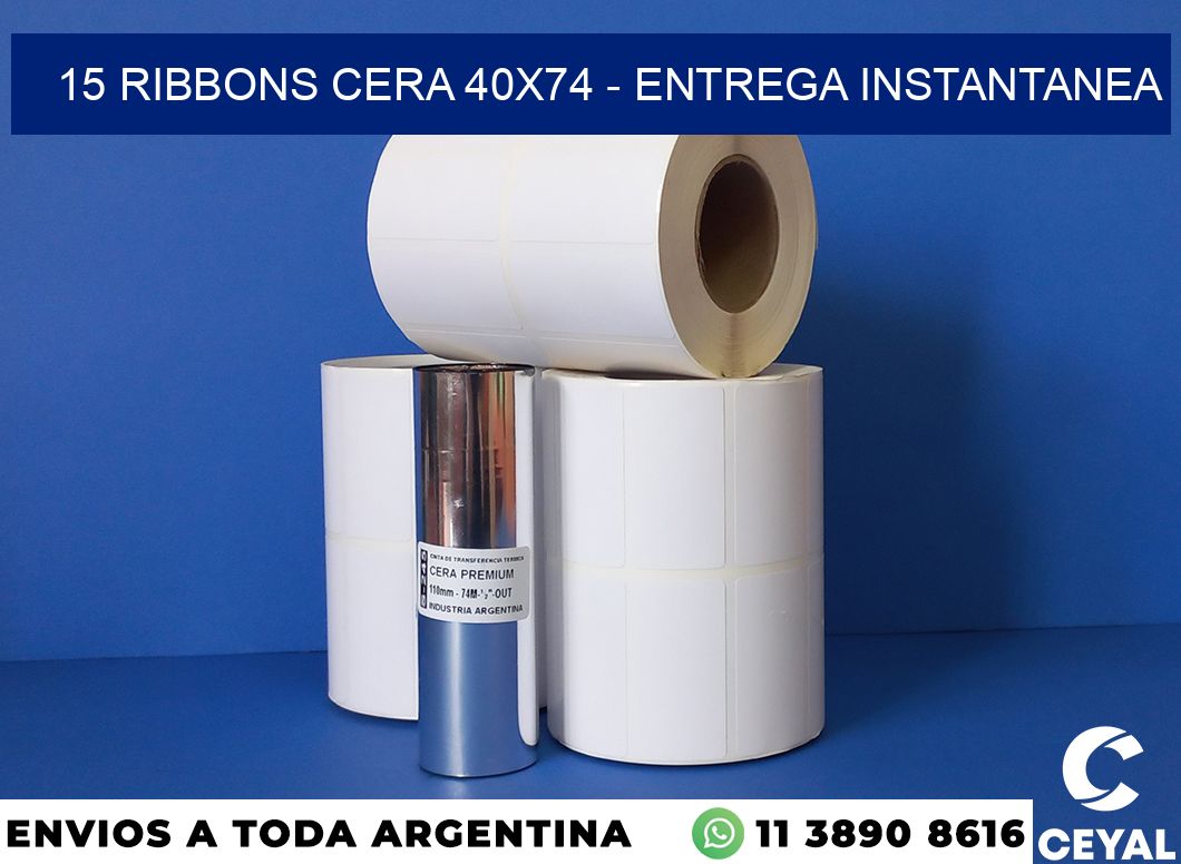 15 Ribbons cera 40×74 – entrega instantanea