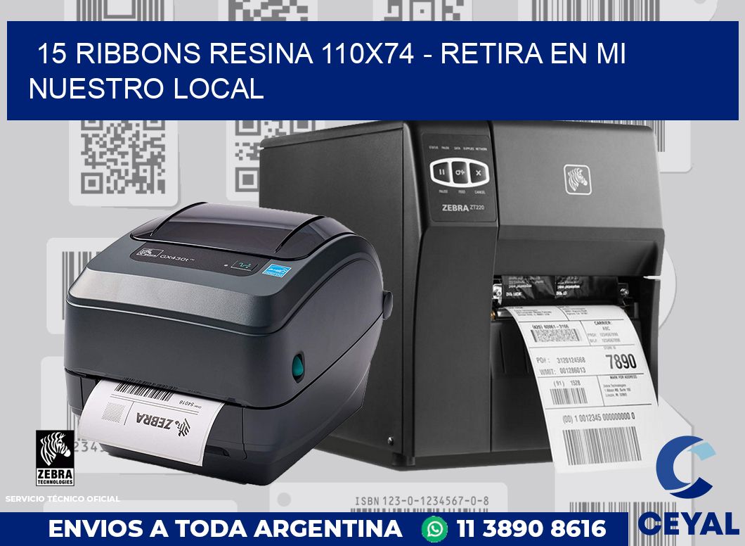 15 Ribbons resina 110x74 - retira en mi nuestro local