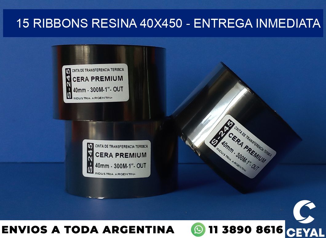 15 Ribbons resina 40×450 – Entrega inmediata