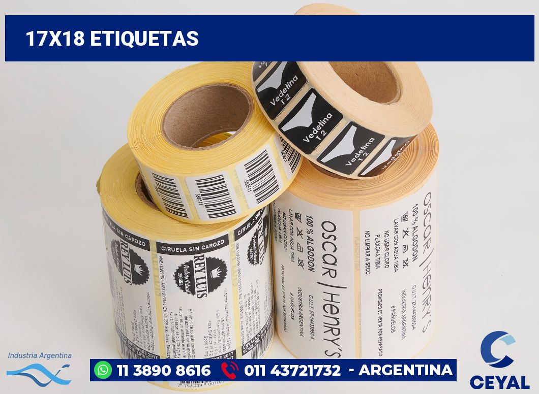 17x18 Etiquetas