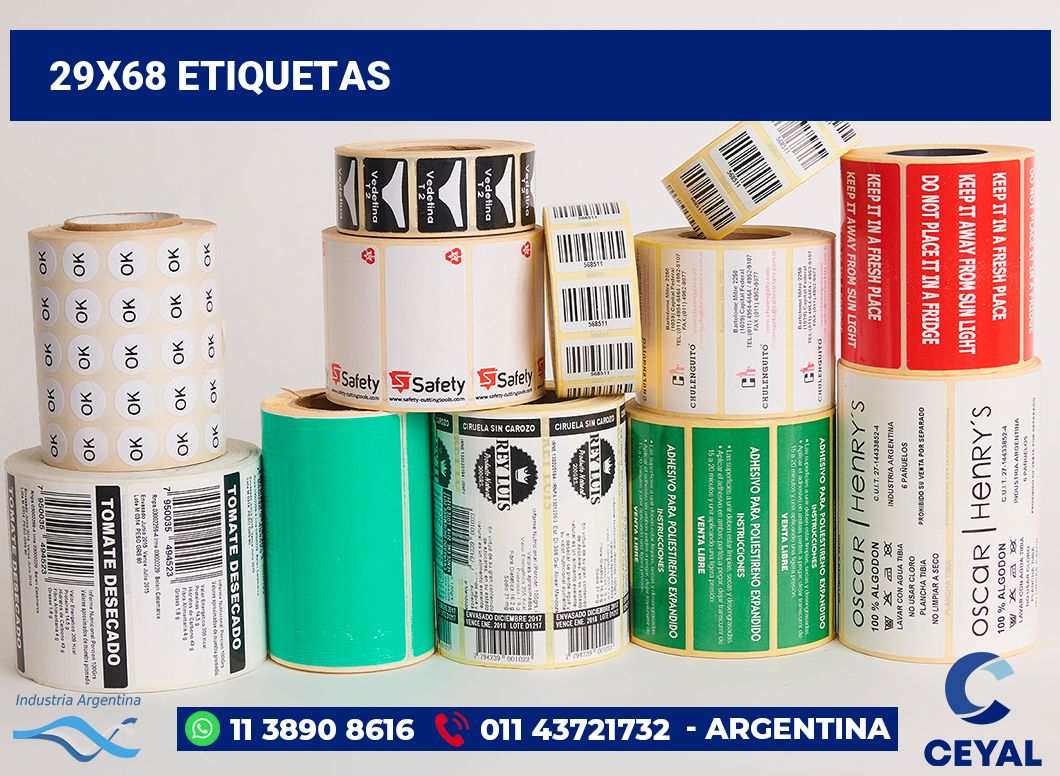 29x68 Etiquetas