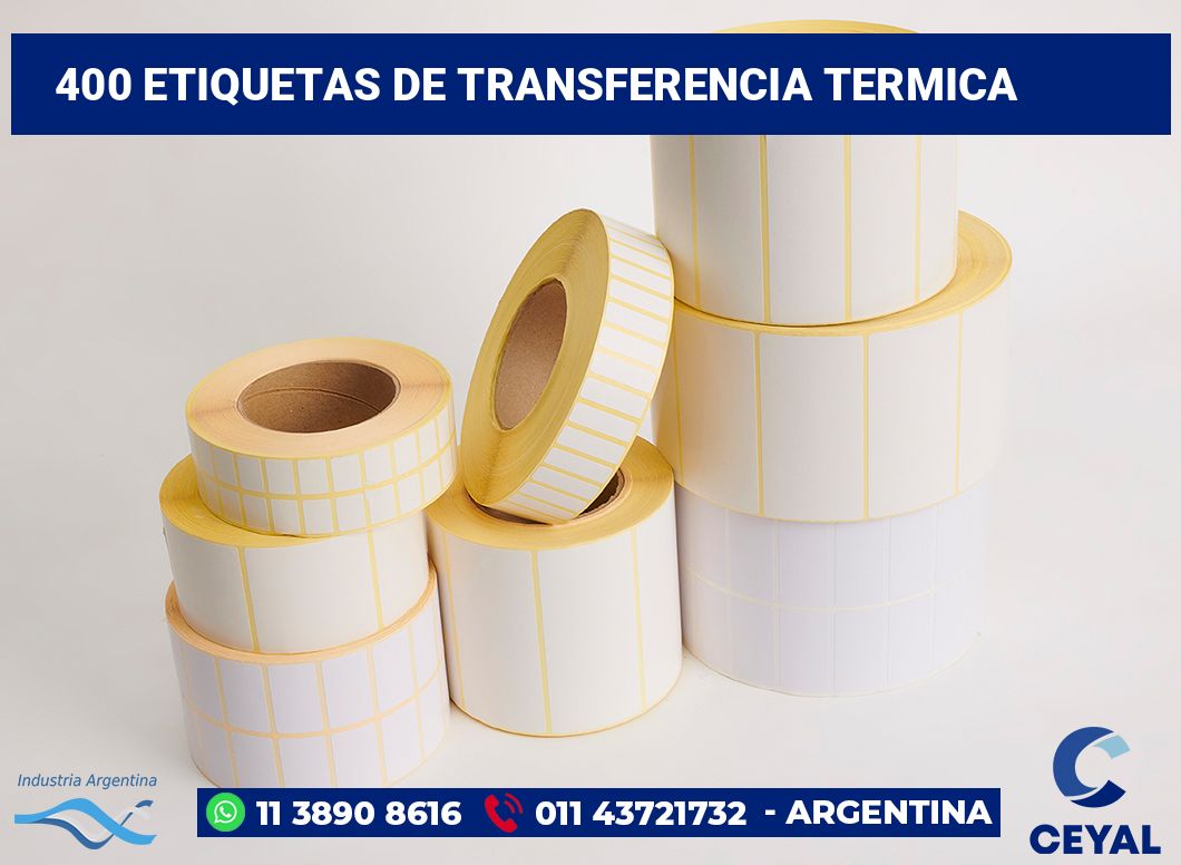 400 Etiquetas de transferencia termica