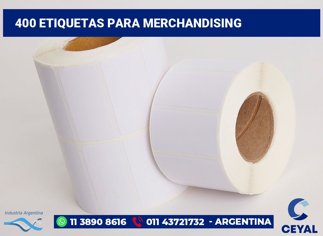 400 Etiquetas para merchandising