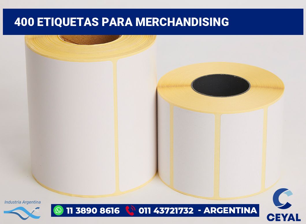 400 Etiquetas para merchandising