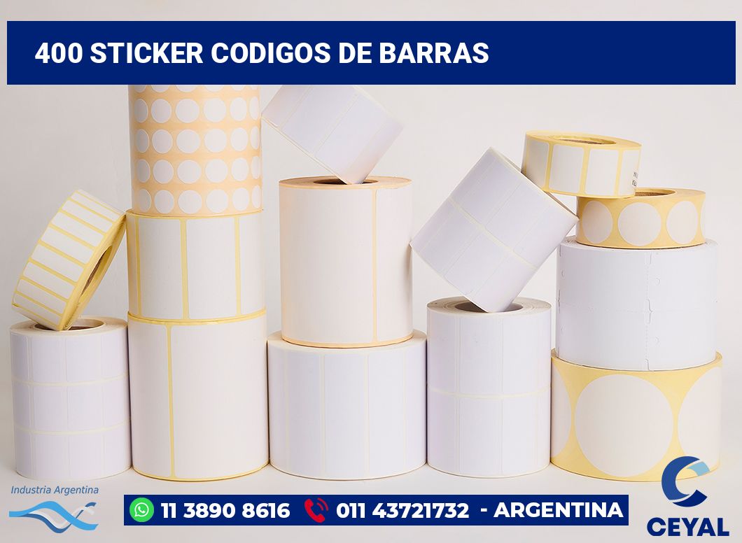 400 Sticker codigos de barras