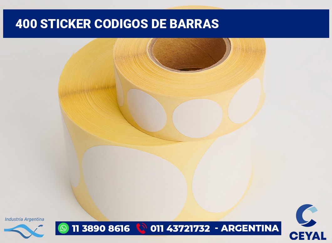 400 Sticker codigos de barras