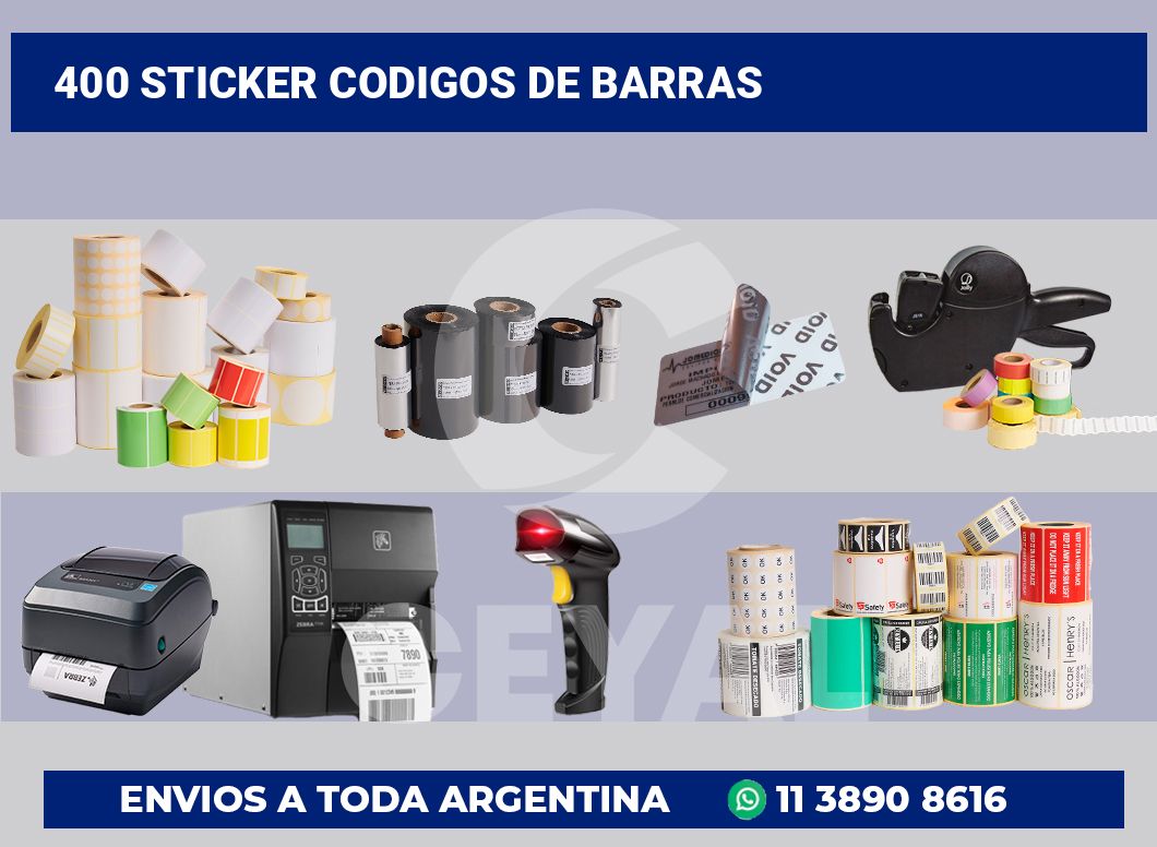 400 Sticker codigos de barras