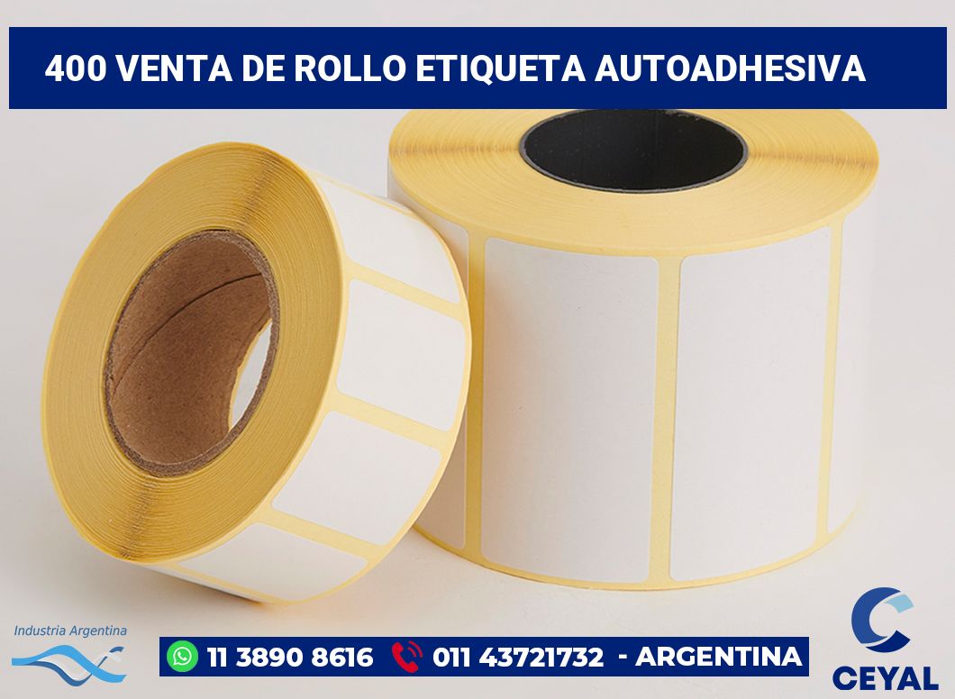 400 Venta de rollo etiqueta autoadhesiva