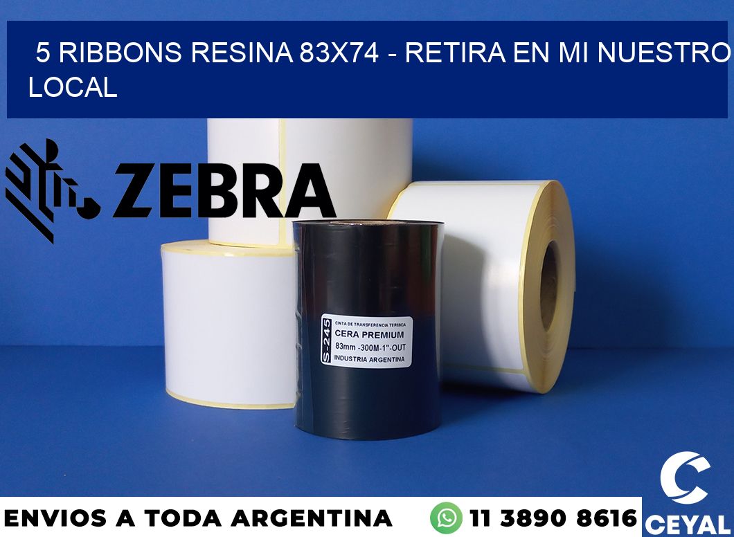 5 Ribbons resina 83x74 - retira en mi nuestro local