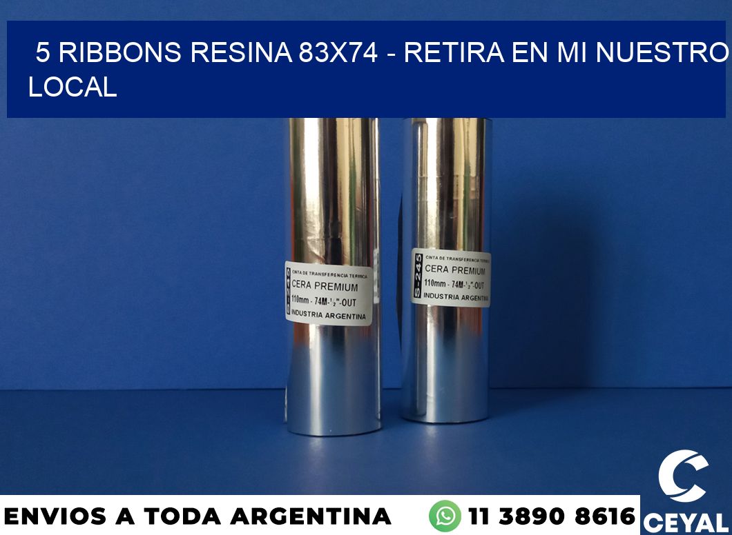 5 Ribbons resina 83×74 – retira en mi nuestro local