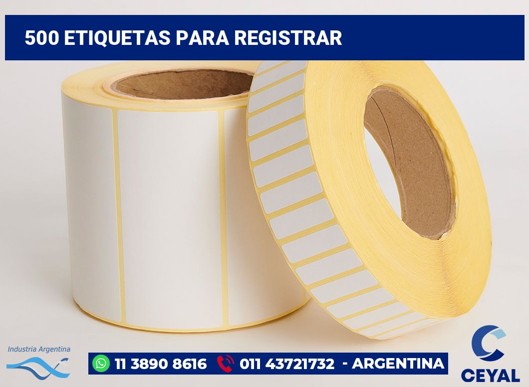 500 Etiquetas para registrar