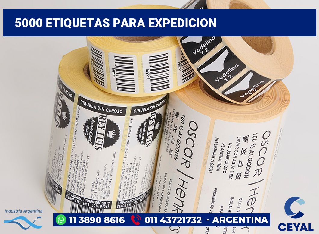 5000 Etiquetas para expedicion