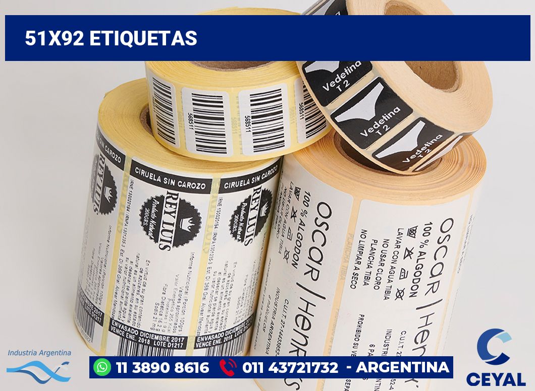51x92 Etiquetas