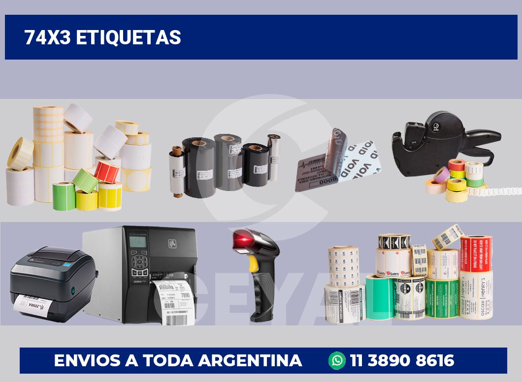 74×3 Etiquetas