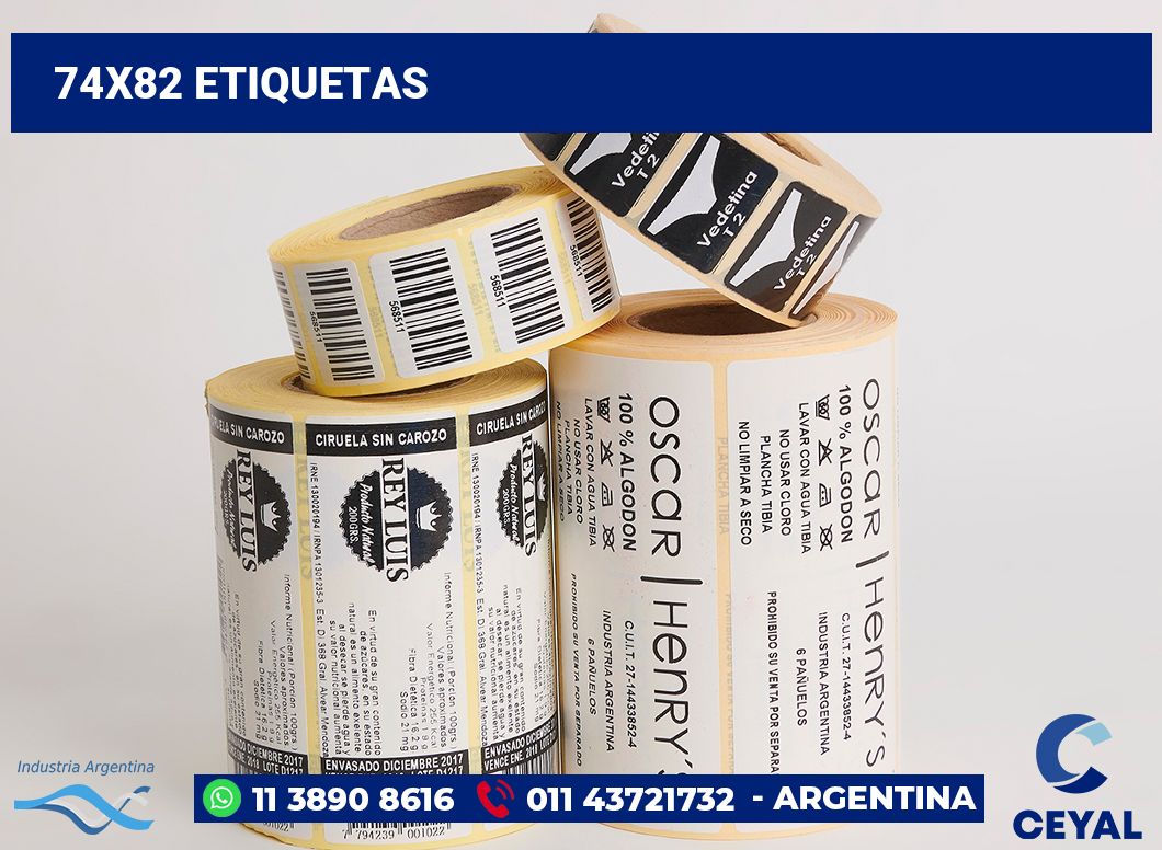 74x82 Etiquetas