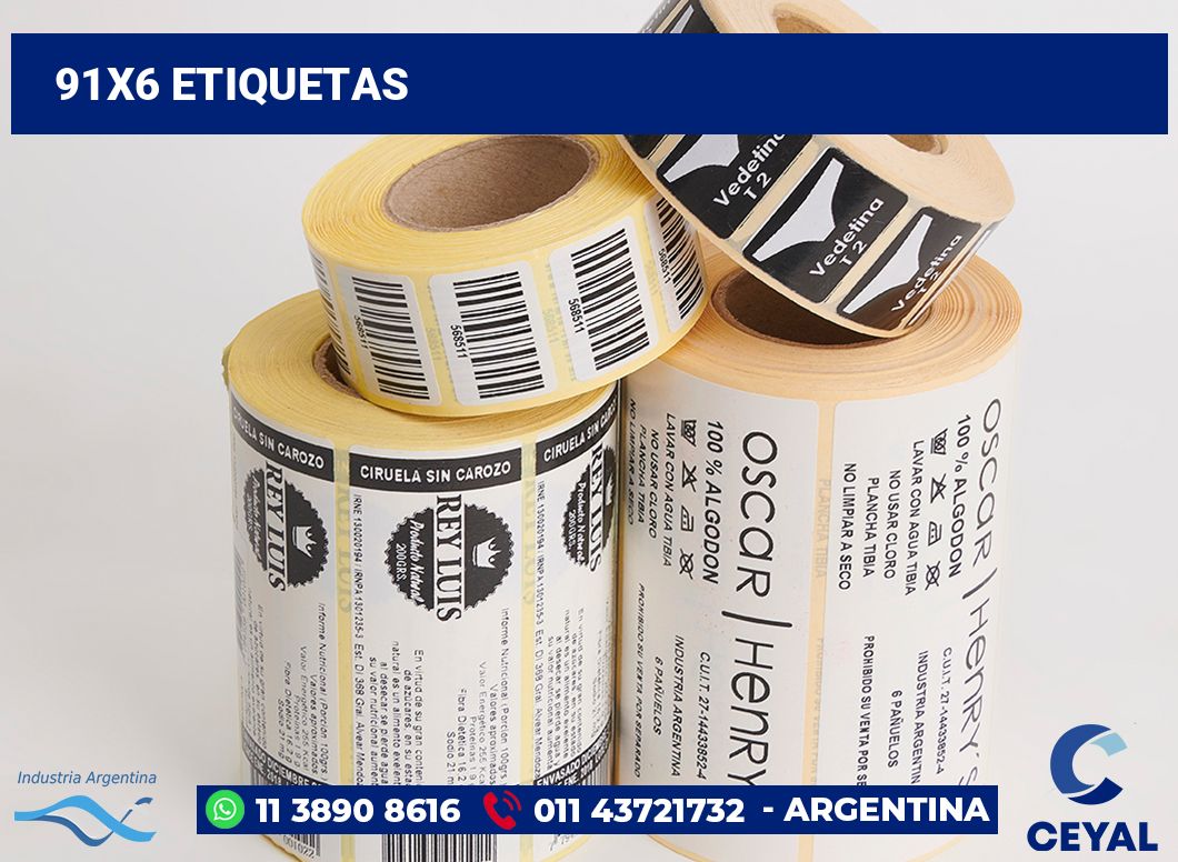 91x6 Etiquetas