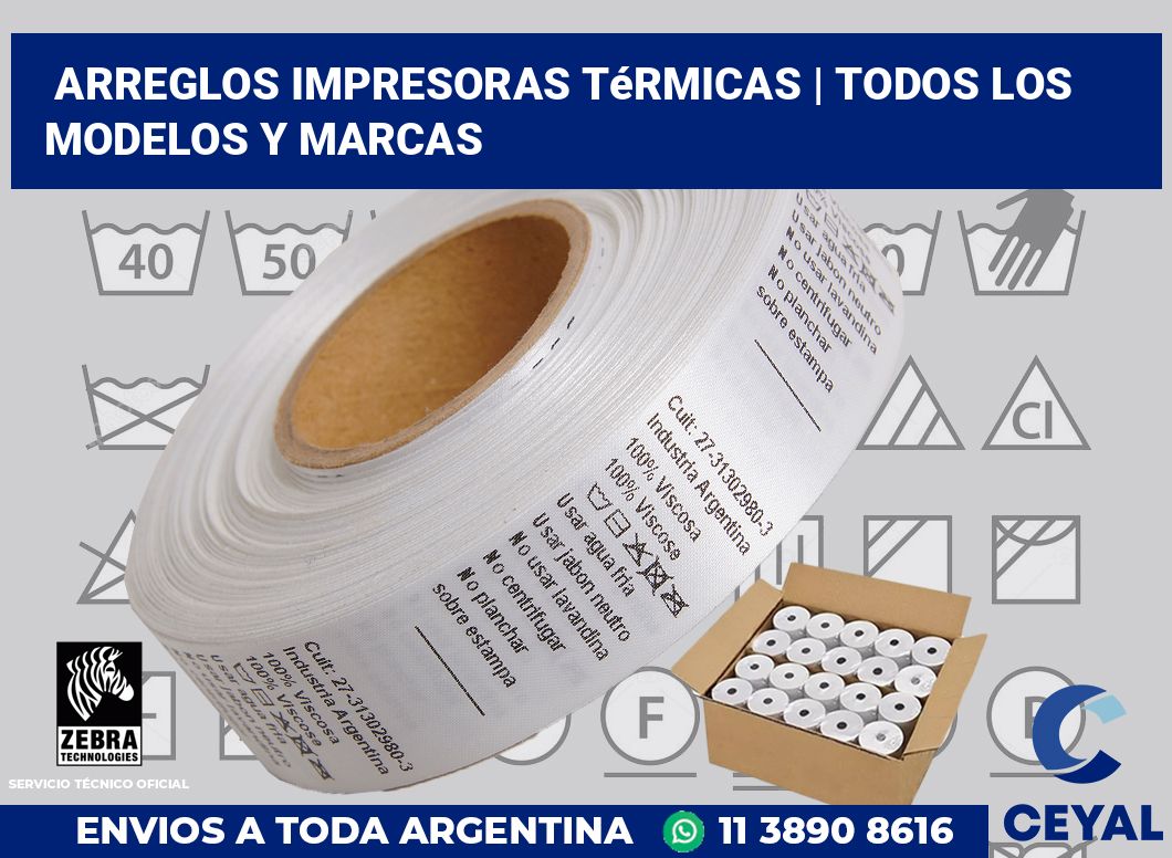 Arreglos impresoras térmicas | Todos los modelos y marcas