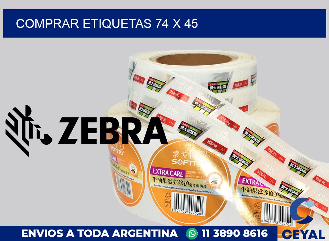 Comprar etiquetas 74 x 45