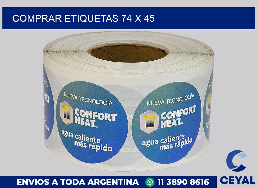 Comprar etiquetas 74 x 45