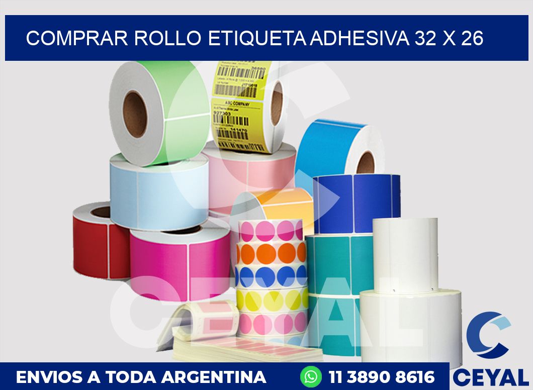 Comprar rollo etiqueta adhesiva 32 x 26