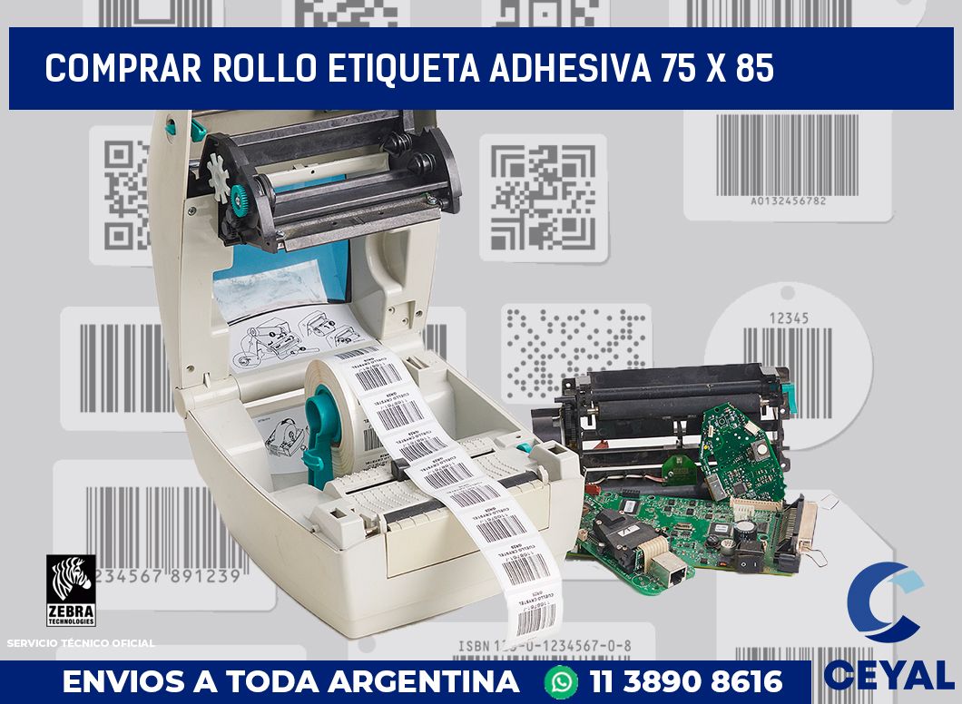 Comprar rollo etiqueta adhesiva 75 x 85