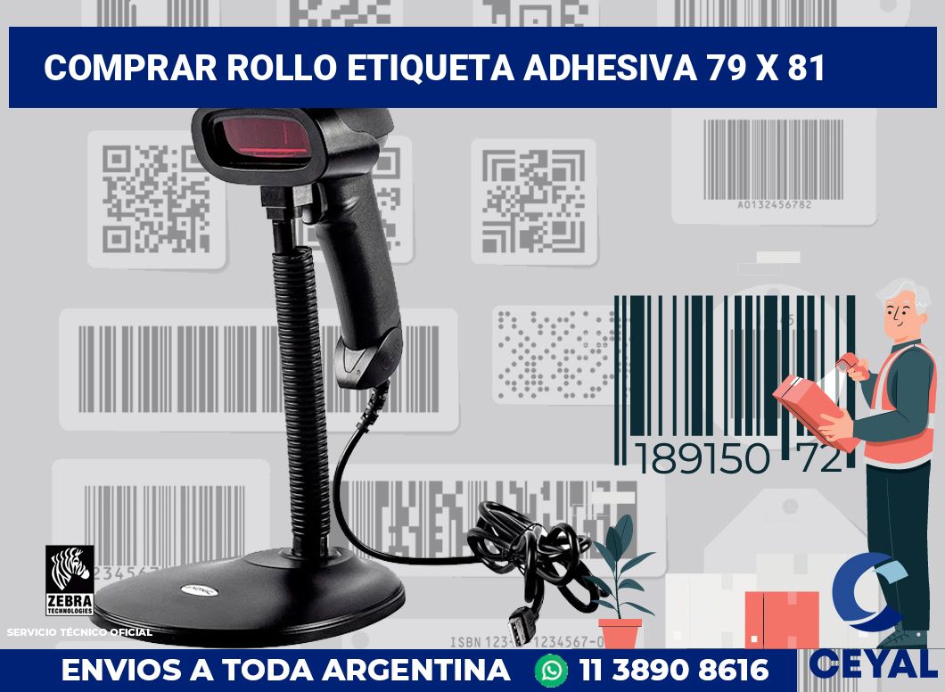 Comprar rollo etiqueta adhesiva 79 x 81