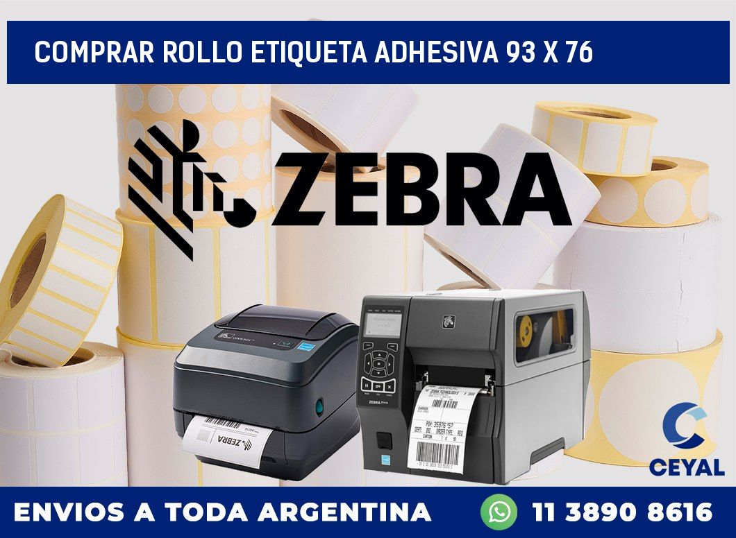 Comprar rollo etiqueta adhesiva 93 x 76
