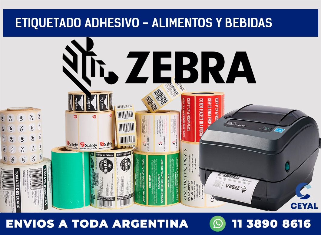 Etiquetado adhesivo – alimentos y bebidas