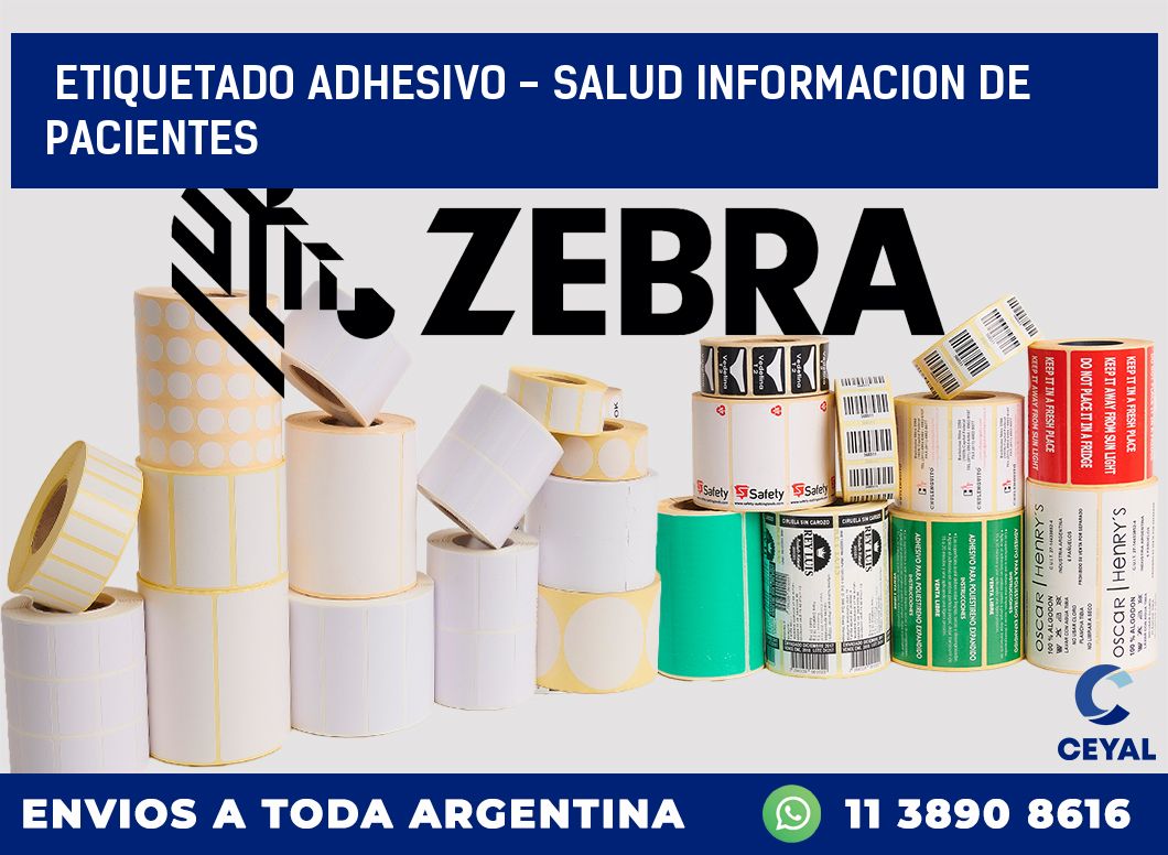 Etiquetado adhesivo – salud informacion de pacientes