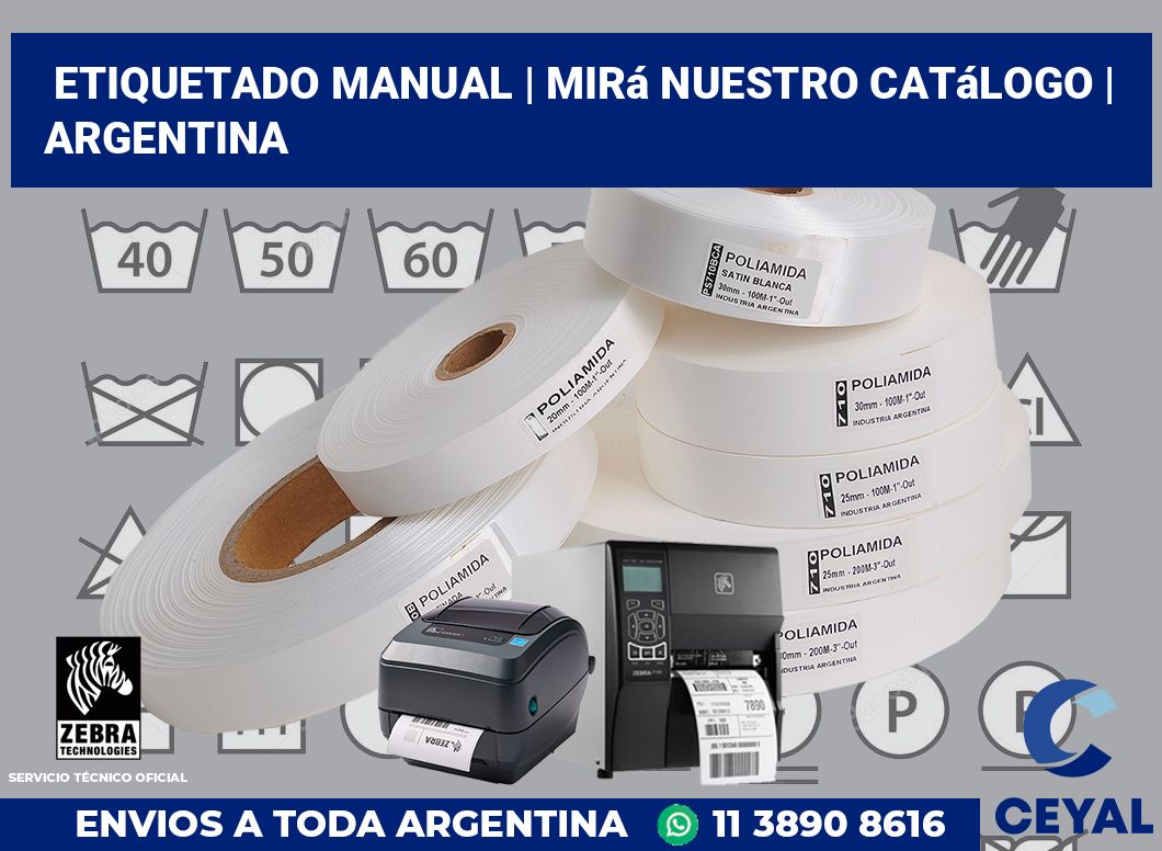 Etiquetado manual | Mirá nuestro catálogo | Argentina