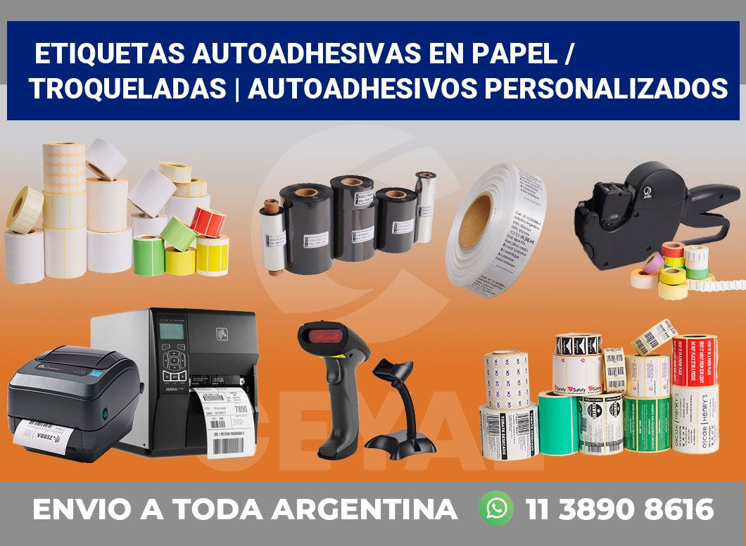 Etiquetas autoadhesivas en papel / Troqueladas | Autoadhesivos personalizados