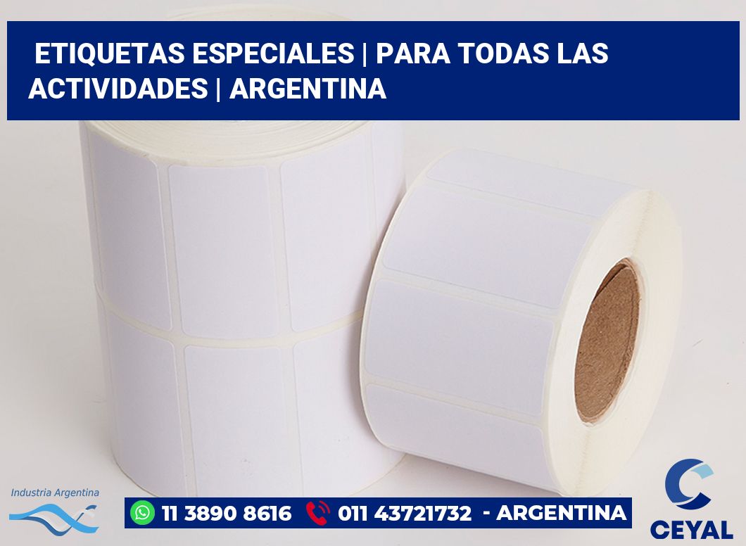 Etiquetas especiales | Para todas las actividades | Argentina