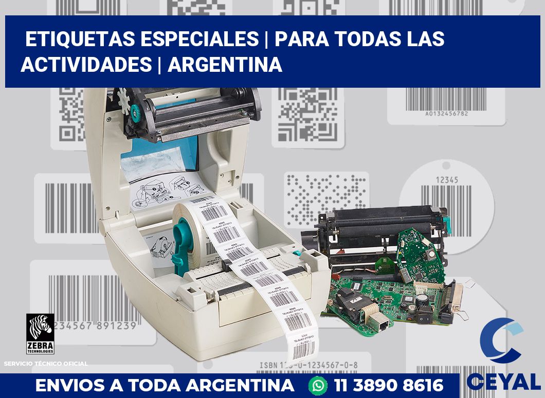 Etiquetas especiales | Para todas las actividades | Argentina