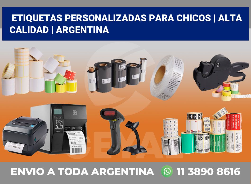 Etiquetas personalizadas para chicos | Alta calidad | Argentina