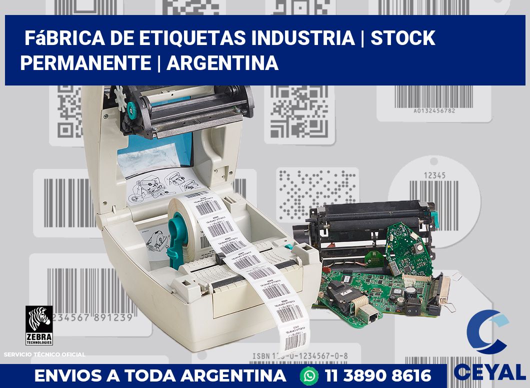 Fábrica de etiquetas industria | Stock permanente | Argentina