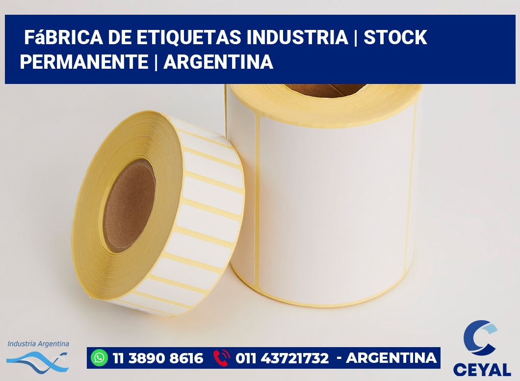 Fábrica de etiquetas industria | Stock permanente | Argentina