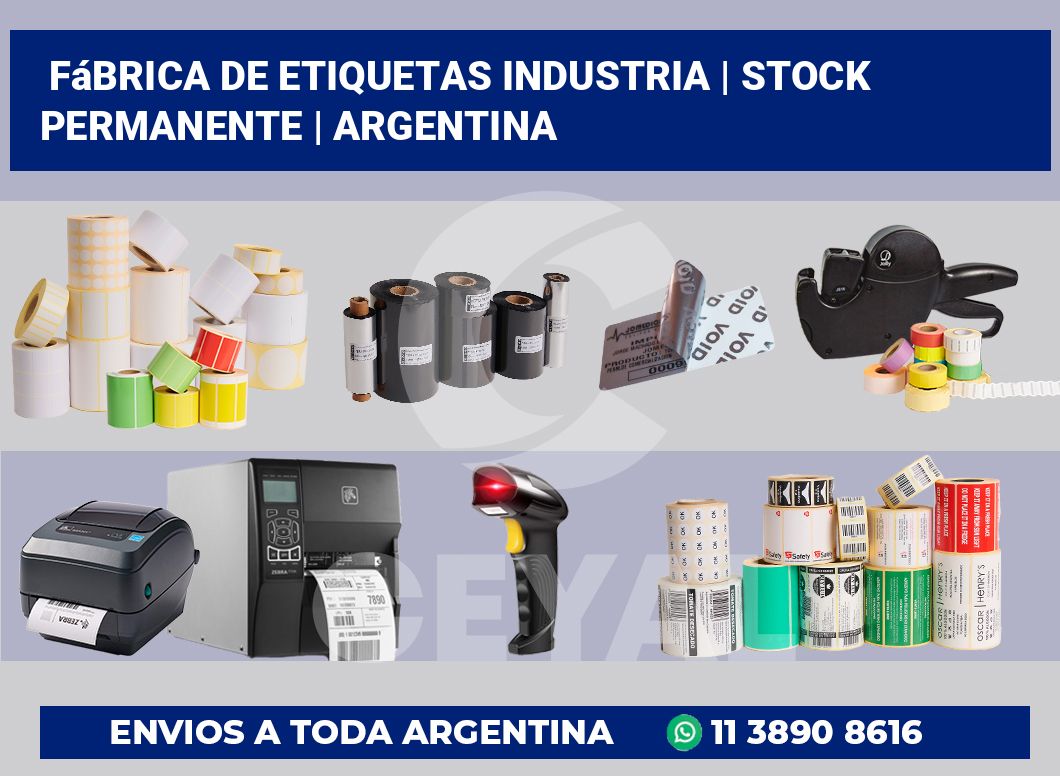 Fábrica de etiquetas industria | Stock permanente | Argentina