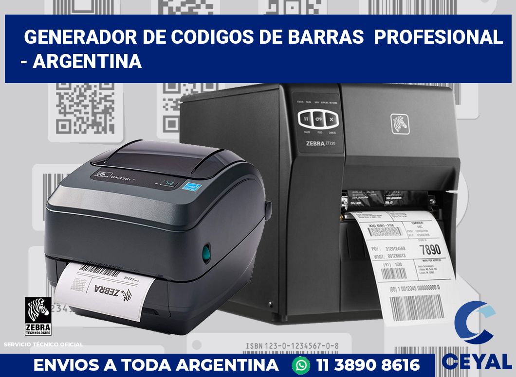 Generador de codigos de barras profesional - Argentina