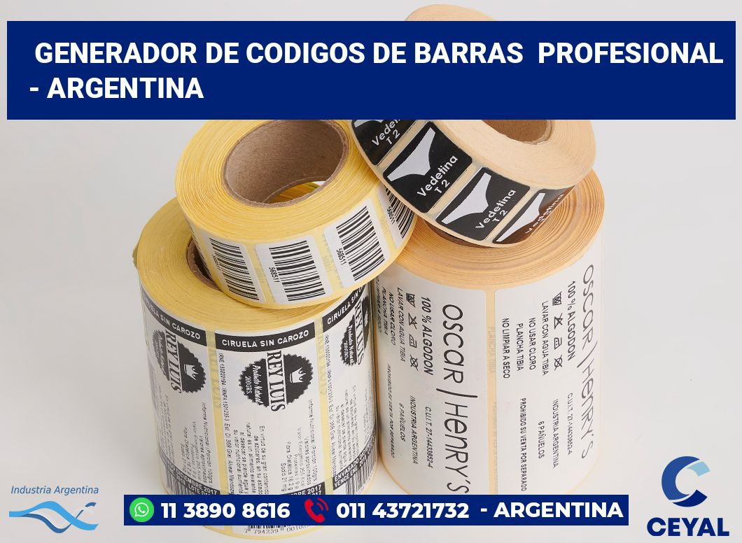 Generador de codigos de barras profesional - Argentina