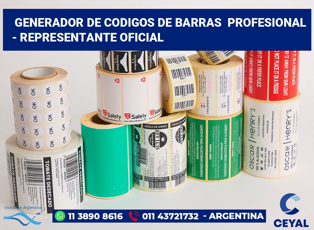 Generador de codigos de barras  profesional  - Representante oficial