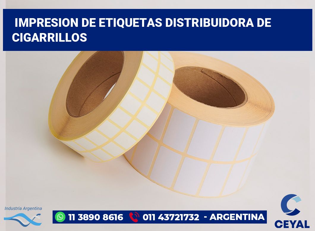 Impresion de etiquetas Distribuidora de cigarrillos